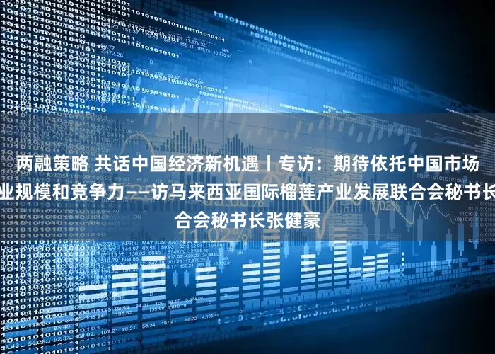 两融策略 共话中国经济新机遇丨专访：期待依托中国市场提升产业规模和竞争力——访马来西亚国际榴莲产业发展联合会秘书长张健豪