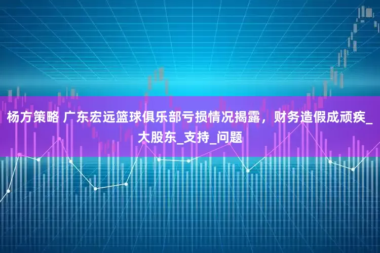 杨方策略 广东宏远篮球俱乐部亏损情况揭露，财务造假成顽疾_大股东_支持_问题