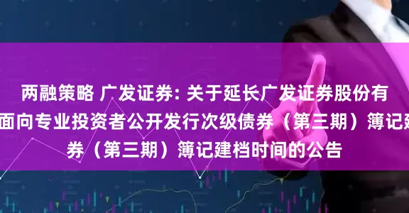 两融策略 广发证券: 关于延长广发证券股份有限公司2025年面向专业投资者公开发行次级债券（第三期）簿记建档时间的公告