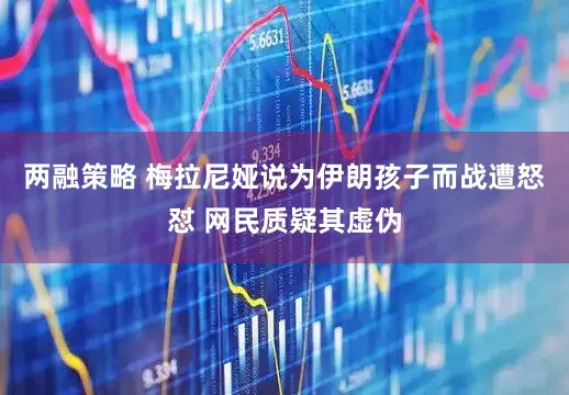 两融策略 梅拉尼娅说为伊朗孩子而战遭怒怼 网民质疑其虚伪